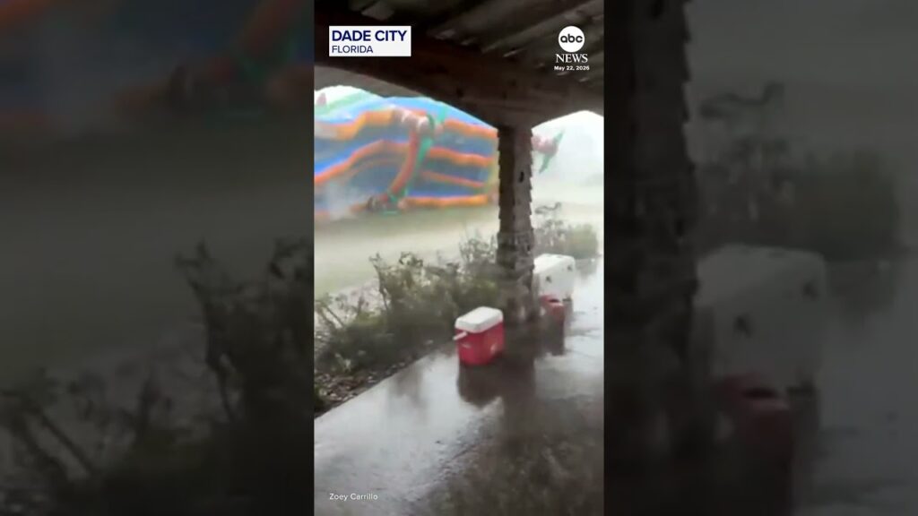 Bouncy house goes flying through Florida backyard