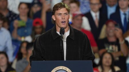 Giants coach John Harbaugh unlikely to criticize Jaxson Dart’s Trump rally appearance in Friday presser