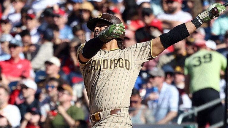 Padres’ Fernando Tatis Jr snaps home run drought with thunderous dinger: ‘About f—ing time’ Padres’ Fernando Tatis Jr snaps home run drought with thunderous dinger: ‘About f—ing time’