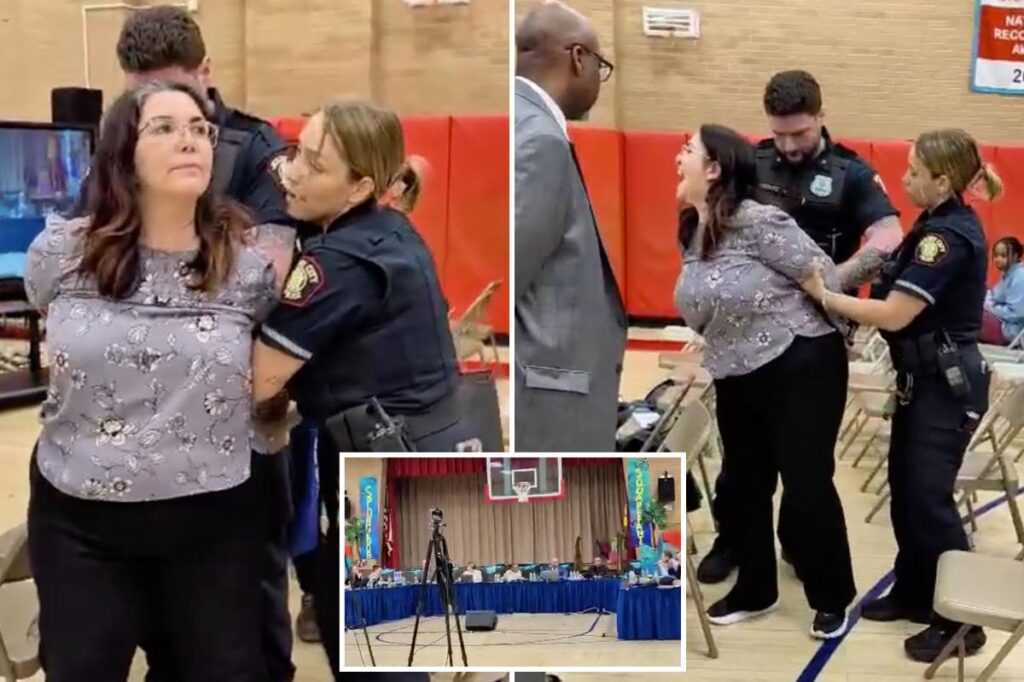 Mom of special needs child hauled off in handcuffs at Jersey City school board meeting — as mayor criticizes arrest Mom of special needs child hauled off in handcuffs at Jersey City school board meeting — as mayor criticizes arrest