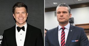 Colin Jost May Have Manifested Pete Hegseth’s Wild ‘Pulp Fiction’ Biblical Quote Moment