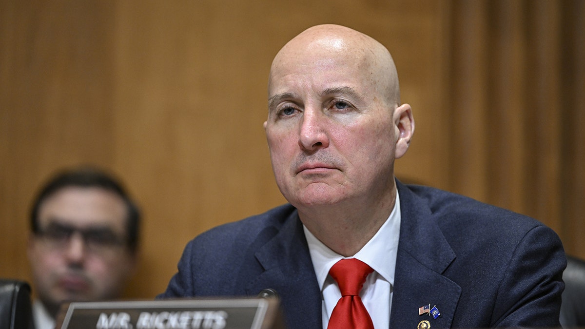 Senator Pete Ricketts speaking during a Senate Foreign Relations Committee hearing in Washington