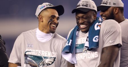 Eagles’ Jalen Hurts Insists Relationship With A.J. Brown Is ‘Really Good’ After Missing His Wedding