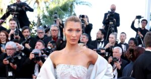 Bella Hadid Makes Rare Red Carpet Appearance at 2026 Cannes Film Festival in Elegant Look