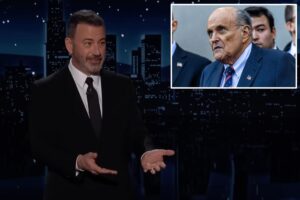 Jimmy Kimmel joked about ex-NYC Mayor Rudy Giuliani being in ‘the grave’ before hospitalization