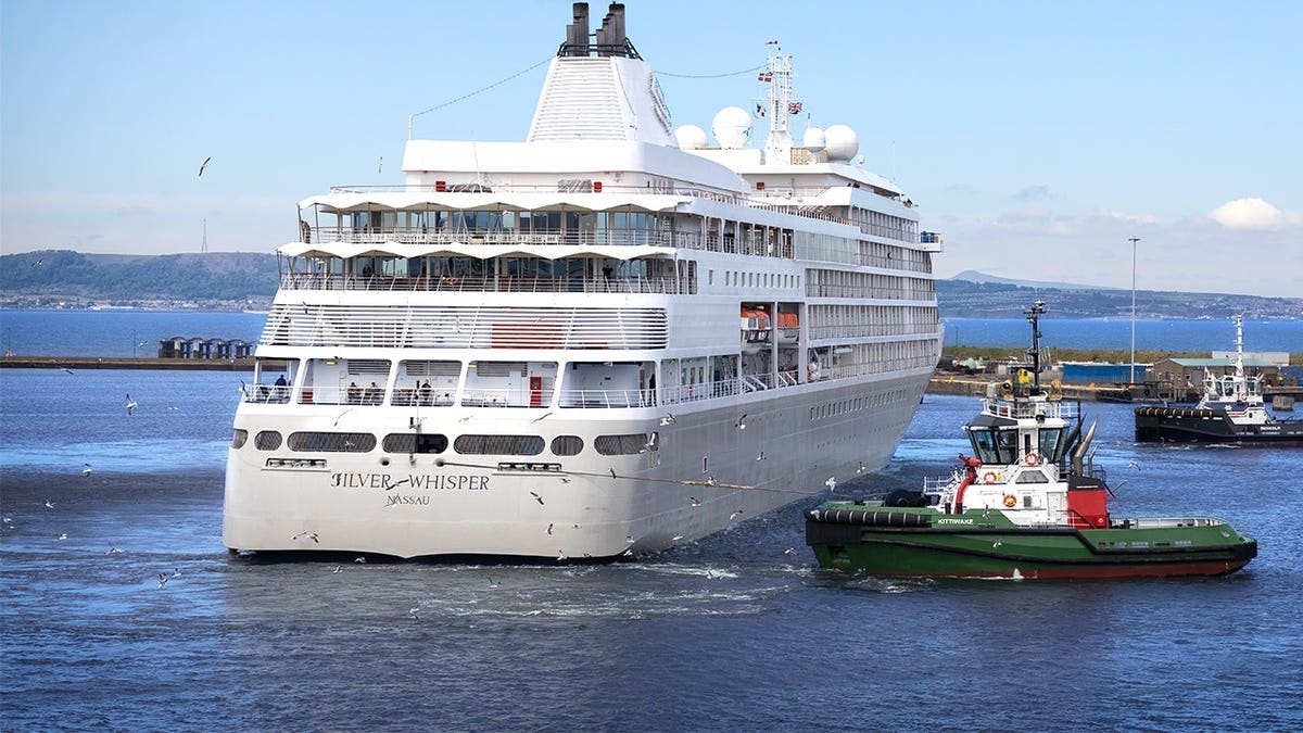 Silver Whisper in the Firth of Forth in Scotland