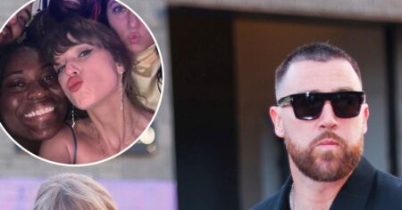 Taylor Swift Snaps Selfies as Travis Kelce’s Date at Chiefs Teammate George Karlaftis’ Wedding