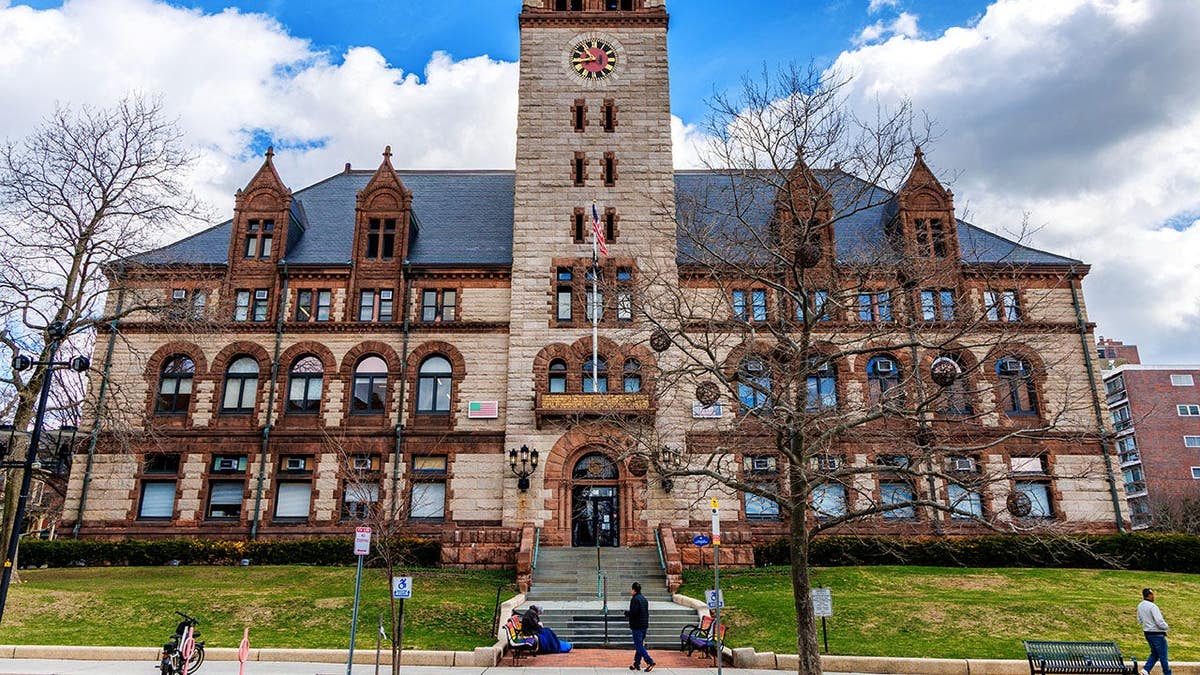 Cambridge City Hall building in Cambridge, Massachusetts