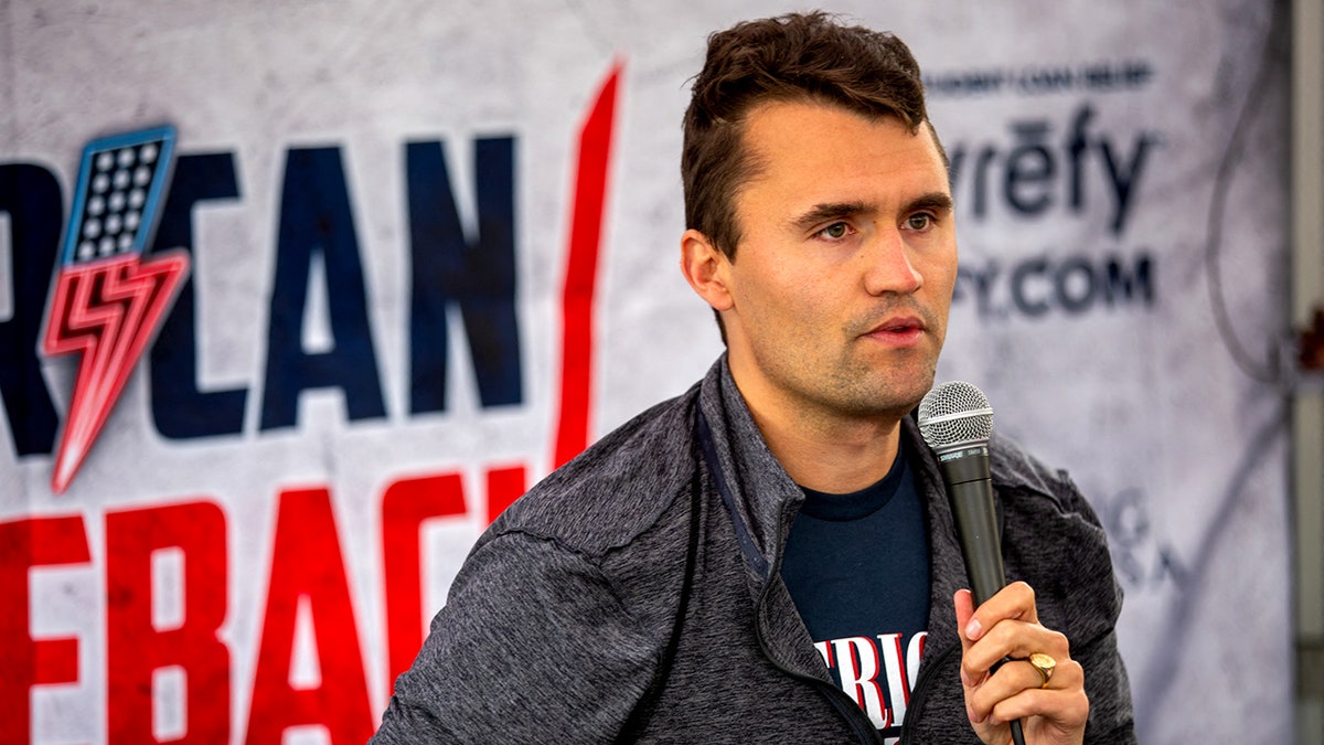 Conservative activist Charlie Kirk debating with students at CSUN in Northridge California