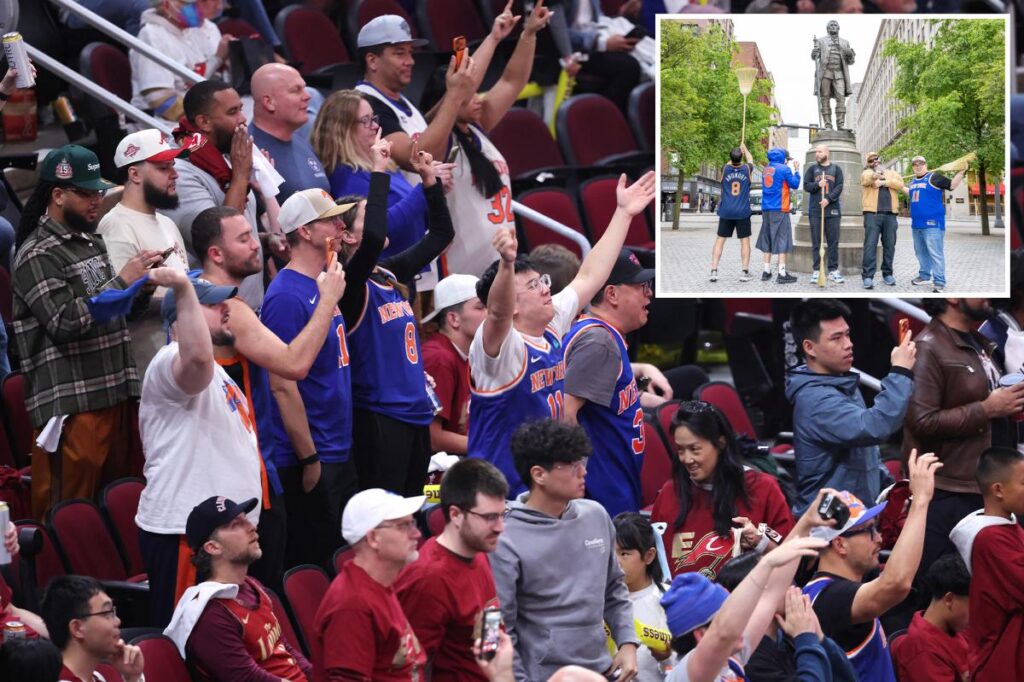 Knicks fans flock to Cleveland to watch team ‘sweep’ Cavaliers for much cheaper ticket prices