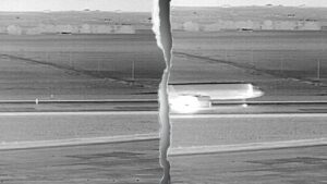 Footage shows moments before Frontier Airlines jet struck person on Denver airport runway