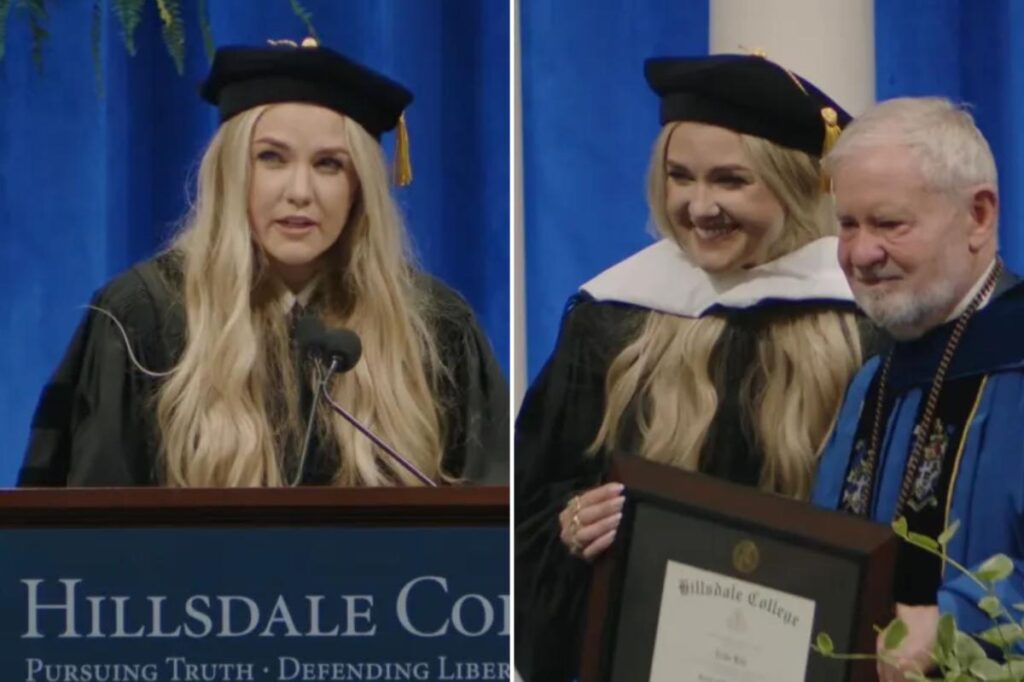 Erika Kirk urges graduates to follow in her husband’s footsteps: ‘defend liberty’