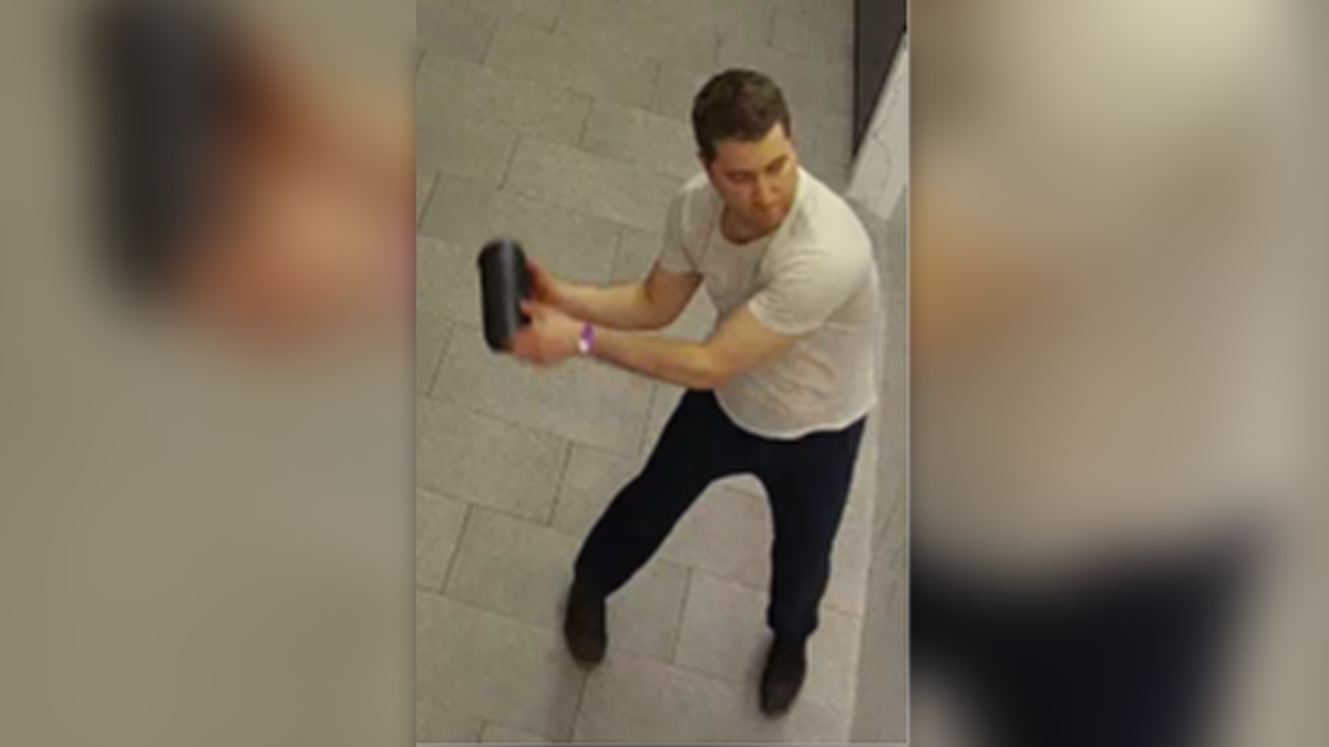 The Georgetown Cupcake suspect pictured in April in another vandalism incident on M Street in DC