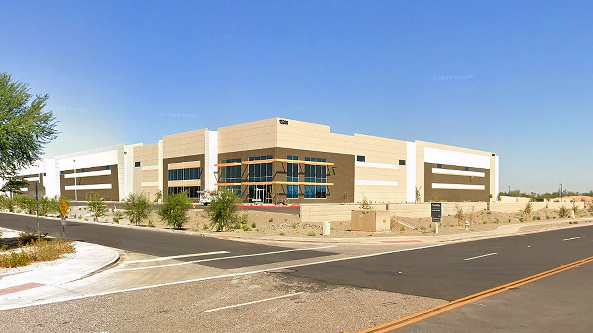 An ICE-owned warehouse showing visible damage in Arizona.