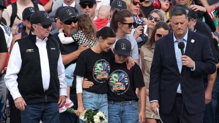 Kyle Busch’s family surrounded by drivers and team owners during heartfelt Coca-Cola 600 ceremony