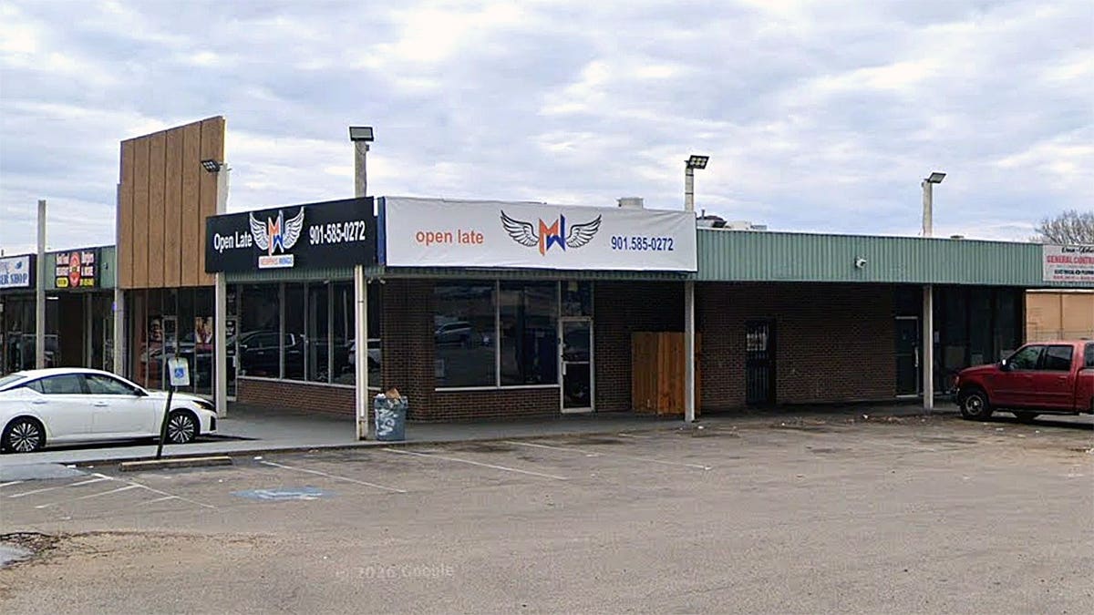 Exterior of a Memphis Wings restaurant in Memphis, Tennessee, where police responded to an incident involving a man and an infant.