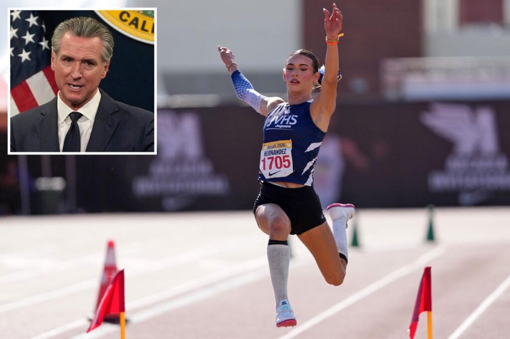 Parents of California track star criticize Gavin Newsom as daughter prepares to compete against AB Hernandez