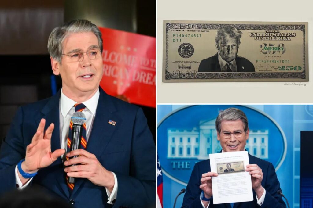 Scott Bessent says it’s ‘fitting’ to put Trump’s face on 0 bill: ‘Great celebratory note’
