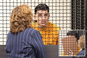 Illegal migrant freed by Biden and accused of killing innocent dad cowers in court