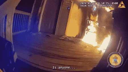 Bodycam footage captures Tennessee police officer saving mother and two kids from burning two-story home