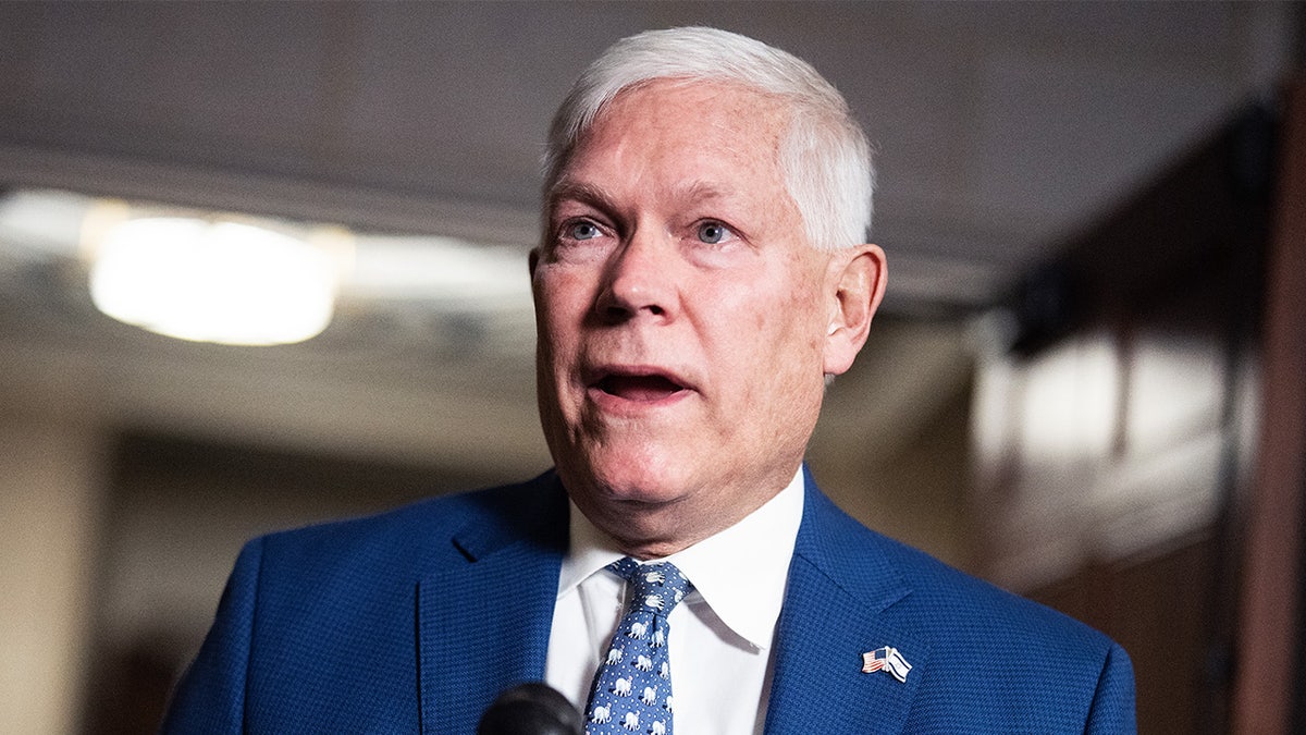 Rep. Pete Sessions speaking at a podium