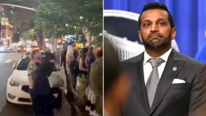 Agitators swarm hotel believed to house FBI Director Kash Patel