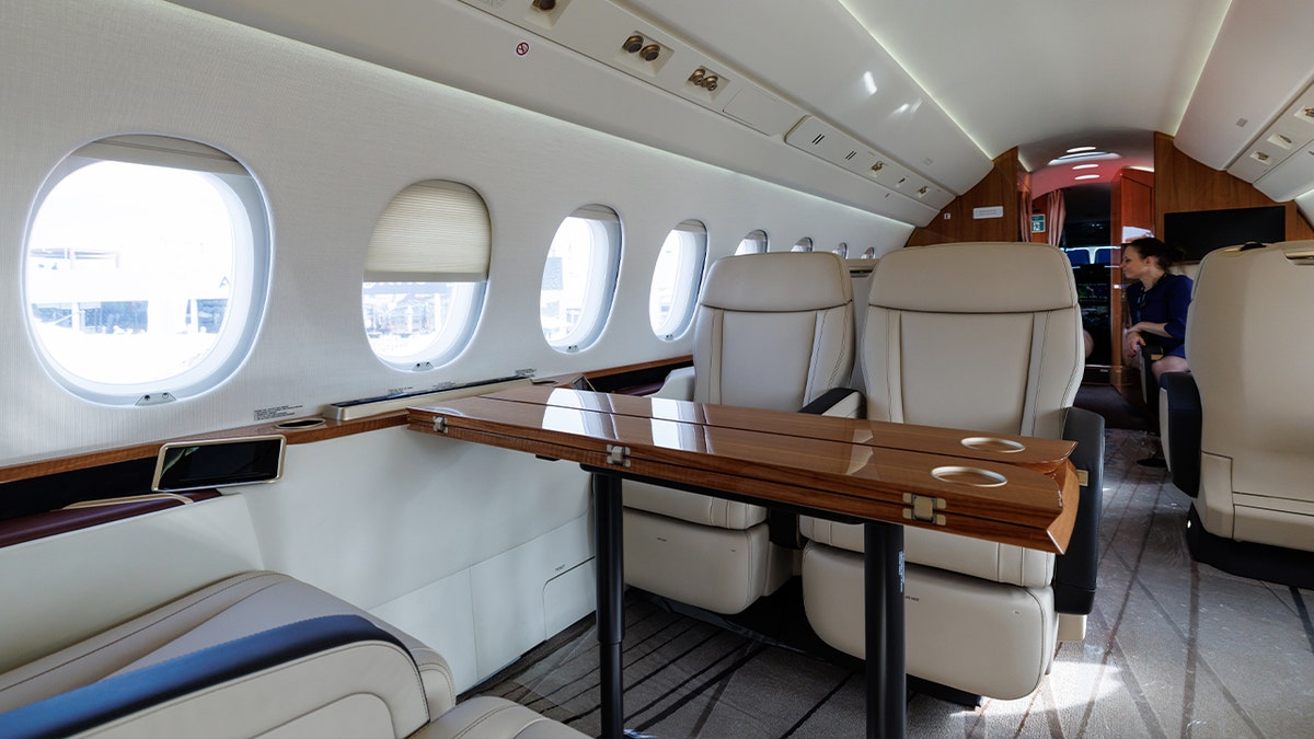 interior of private jet