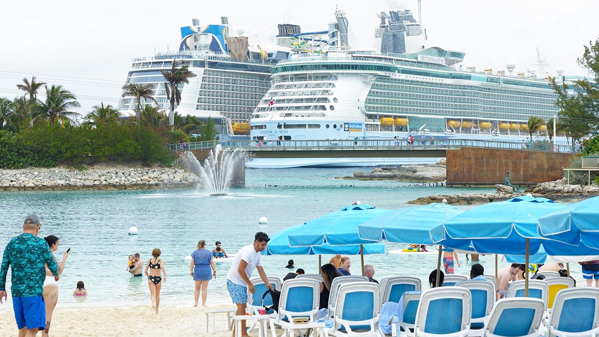 Royal Caribbean Wonder of the Seas cruise ship docked at port