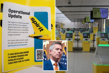 US Transportation Secretary Duffy announces measures to support customers, employees left in lurch by Spirit Airlines shutdown
