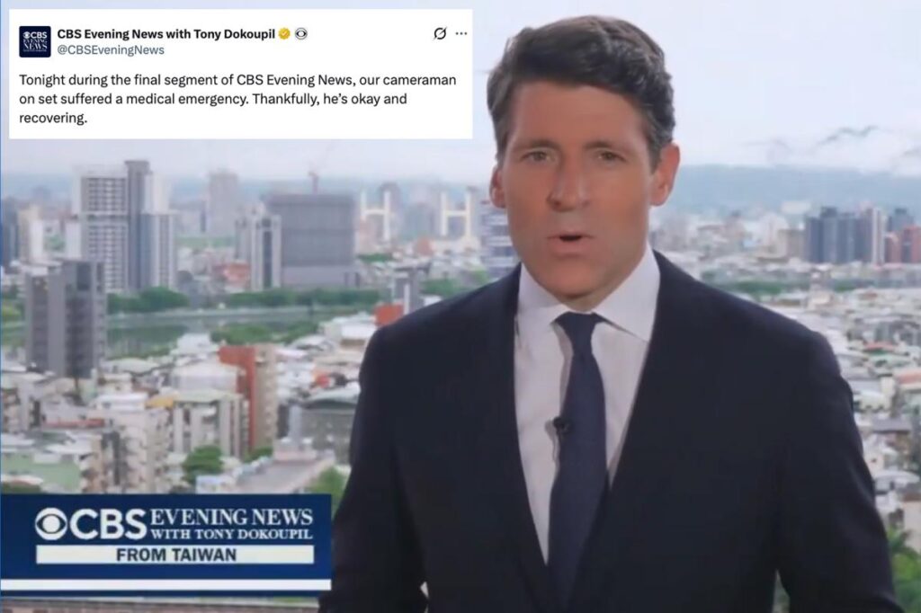 CBS Evening News cameraman collapses in apparent ‘medical emergency’ during live broadcast
