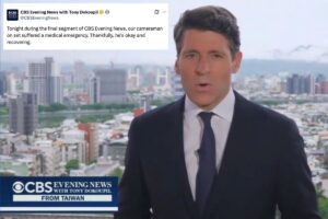 CBS Evening News cameraman collapses in apparent ‘medical emergency’ during live broadcast