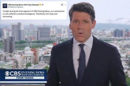 CBS Evening News cameraman collapses in apparent ‘medical emergency’ during live broadcast