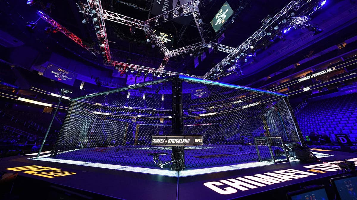 A general view of the UFC Octagon inside Prudential Center in Newark, New Jersey
