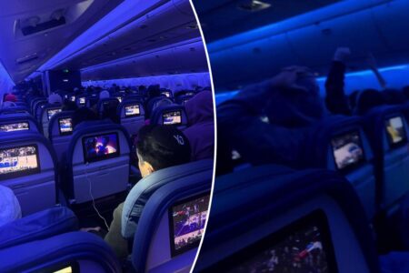 Knicks fans turn plane ride into wild mile-high watch party — apart from one oblivious passenger Knicks fans turn plane ride into wild mile-high watch party — apart from one oblivious passenger