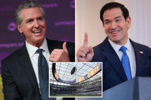 Gavin Newsom hits Marco Rubio with childish as rivals set to sit together at World Cup match Gavin Newsom hits Marco Rubio with childish as rivals set to sit together at World Cup match
