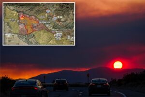 Stretch of 60 Freeway remains closed, evacuation orders issued due to Shore Fire in Riverside County
