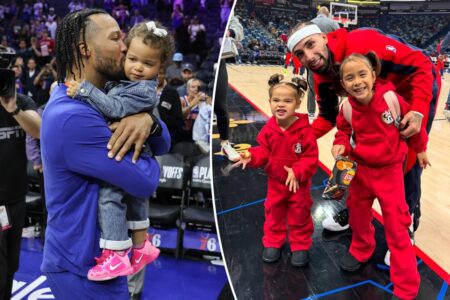Meet the adorable starting lineup of Knicks kids who boosted their dads through the NBA Finals