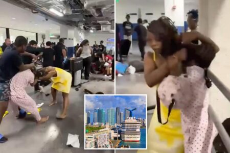 Over a dozen wild Carnival Cruise passengers banned after massive Miami brawl that sent luggage flying