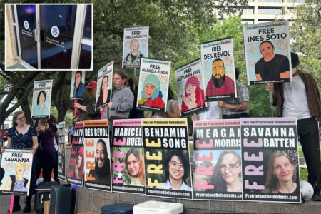 8 convicted in Texas immigration center shooting and protest are sentenced to decades in prison