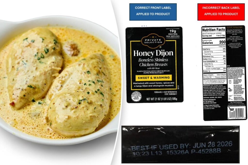Federal health officials issue warning about chicken product in 9 states over misbranding concerns