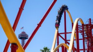 Popular amusement park bans guest for life after roller coaster stunt viral video Popular amusement park bans guest for life after roller coaster stunt viral video