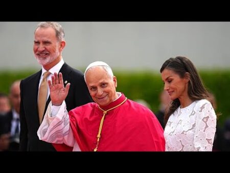 Pope Leo XIV calls for national reconciliation on his first day in Spain
