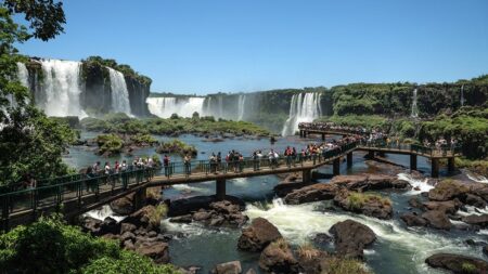 Tourist breaches safety barrier at world’s largest waterfall system to recover cellphone