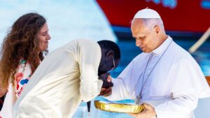 Pope Leo hits beaches of popular European migrant entry point after criticizing global immigration policies Pope Leo hits beaches of popular European migrant entry point after criticizing global immigration policies