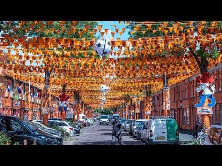 Netherlands: Marktweg in The Hague becomes iconic orange street for World Cup fever