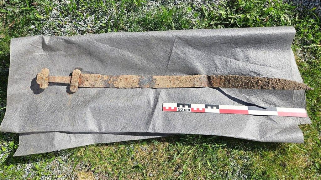 Ancient Viking sword discovered ‘sticking up out of the ground’ after 1,300 years
