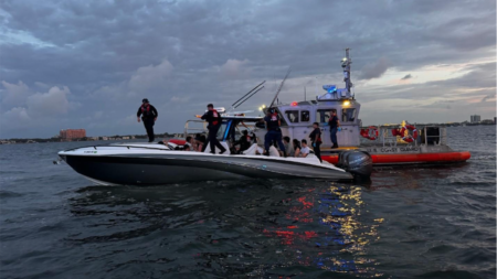 Coast Guard opens fire on boat smuggling 25 Chinese nationals near Florida after it refused to stop