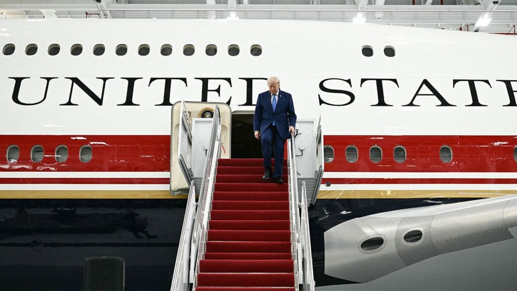 New Air Force One takes flight as Trump unveils revamped presidential aircraft