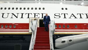 New Air Force One takes flight as Trump unveils revamped presidential aircraft