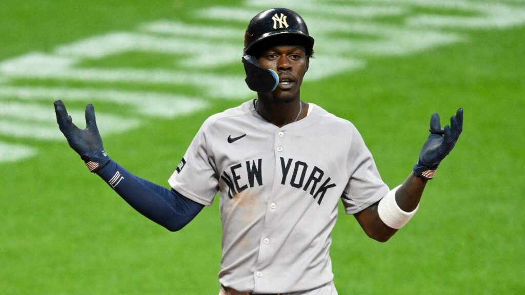 Jazz Chisholm explains why he still won’t wear a cup after fouling a pitch into his own groin Jazz Chisholm explains why he still won’t wear a cup after fouling a pitch into his own groin